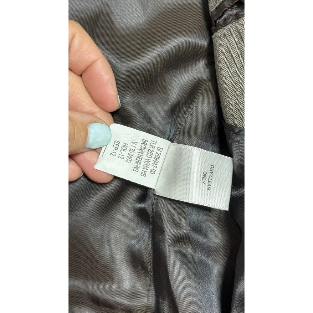 Banana Republic Blazer Mens 42L Brown Herringbone Tailored Fit Sport Coat Jacket